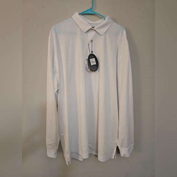 Greg Norman Collection Other - Men's Greg Norman White Long-Sleeve Polo Shirt New With Tags